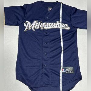 Majestic Milwaukee Brewers jersey size small.